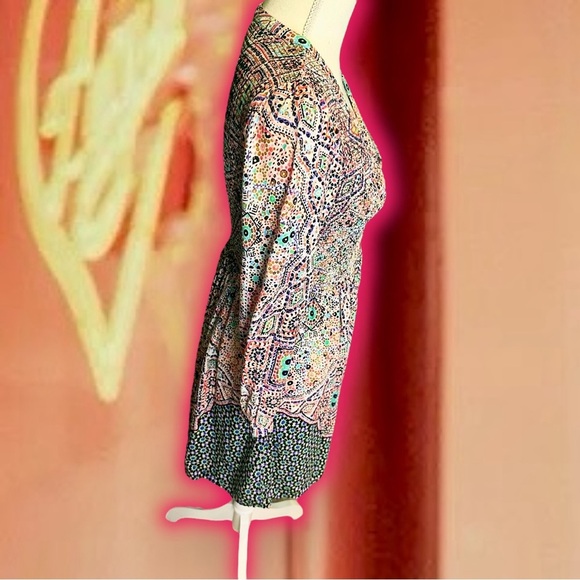 NWOT Maeve by Anthropologie Smocked Button Up ‘Tiled Amethyst’ Dress Size XS - Picture 13 of 16